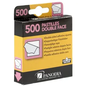 Accessoires photo - Panodia - 500 FIXE-TOUT BOITE - Pastilles adhésives double-face - 12x14 mm pas cher