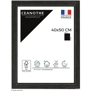 Comparateur de prix : BRIO Cadre photo perle noir 40x50 cm - Fabriqué en France