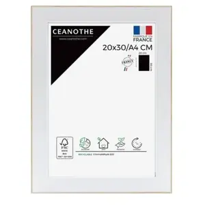 Comparateur de prix : BRIO Cadre photo Ceanothe Newton 20 x 30 cm A4 Bois et Blanc