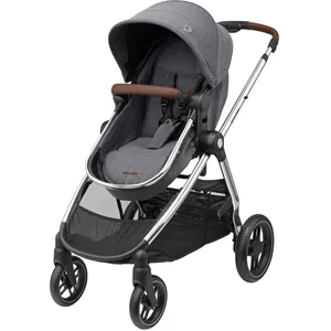 Maxi-Cosi Poussette 2 En 1 Zelia 3 Luxe, Nacelle Intégrée, 4 Roues, Twillic Grey