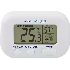 Comparateur de prix : BEBECONFORT Thermomètre Hygromètre, Mesure la Température et L’humidité, Convient dès la Naissance