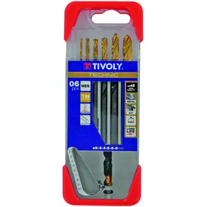 Comparateur de prix : Tivoly - Coffret de 6 Forets Métaux Technic hss Steam Tin contenant ø ...