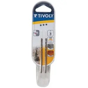 Tivoly   1 Foret bétons PRO-Ø9mm - Plaquette Carbure - Queue Cylindrique