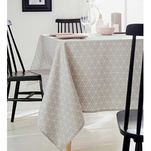 Home Maison Nappe rectangulaire scandinave" polyester beige 150x350 cm" pas cher