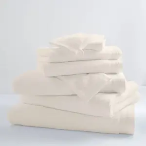 Lot de 6 gants de toilette coton peigné Douceur TRADILINGE Coton pas cher