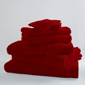 Drap de bain uni et coloré coton griotte 150x100