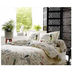 Tradilinge Drap plat faune et flore (280x310 cm - Ecru)