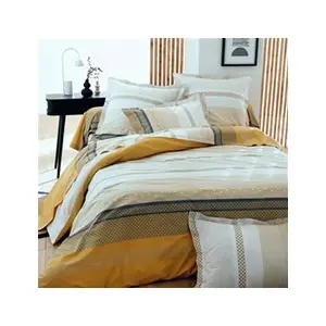 Housse de couette percale Marlow Miel TRADILINGE-260 x 240 cm- pas cher