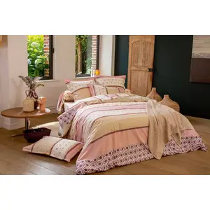 Taie de traversin coton Inouk rose TRADILINGE 86 x 200 cm Coton pas cher