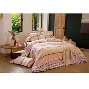 Housse de couette coton Inouk rose TRADILINGE 260 x 240 cm Coton pas cher