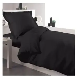 Housse de couette percale anthracite 140x200 cm - Tradilinge pas cher