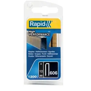 Agrafes étroites - RAPID - N°606 - 12 mm - Acier galvanisé - Double pointe