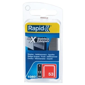 Comparateur de prix : Rapid - Agrafes acier inoxydable en fil fin n°53/12mm - Blister 1080 - (40109512)