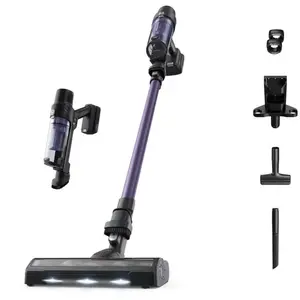 Comparateur de prix : Rowenta Rh6a31 Aspirateur-balai 2 En 1 Batterie Sec Sans Sac 140 W Noir, Violet