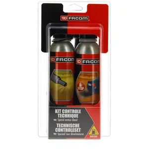 Comparateur de prix : Facom - Huile-Additif kit controle technique diesel 2x300ml - 2x300ml