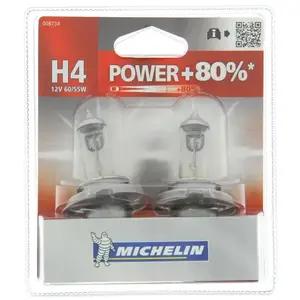 Comparateur de prix : MICHELIN Power +80% 2 H4 12V 60/55W