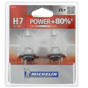 Comparateur de prix : MICHELIN Power +80% 2 H7 12V 55W