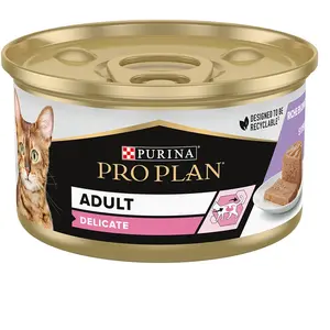 Comparateur de prix : Purina Boite repas pour chat adulte PRO PLAN Delicate Mousse riche en Dinde