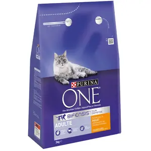 Croquettes chat adulte PURINA ONE - Poulet et Céréales complètes - 3kg pas cher