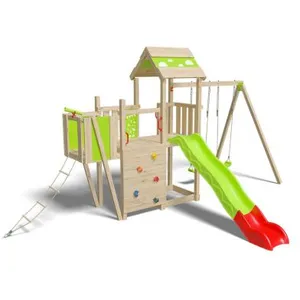 trigano Aire de jeux bois 2,20 m STARRY XPRESSION - 10 enfants pas cher