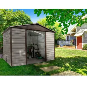 Yardmaster - abri de jardin métal beige et marron 4,79m² - 86tbsl TU pas cher