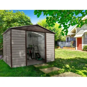Yardmaster - abri de jardin métal beige et marron 5,97m² - 106tbsl TU pas cher