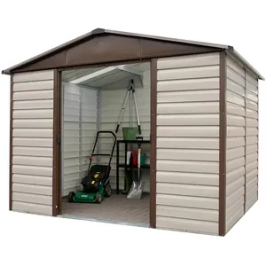 Yardmaster - abri de jardin métal beige et marron 11,39m² - 1012tbsl TU pas cher