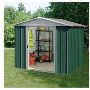 Trigano - Abri de jardin métal vert Yardmaster 4,68 m² + kit d'ancrage pas cher