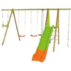 Portique De Balançoire Pour Enfants En Forme De à Charge 300kg 249x185x181,5cm - Balançoire