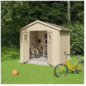 Trigano - Abri de jardin - bois brut - 6 m² pas cher