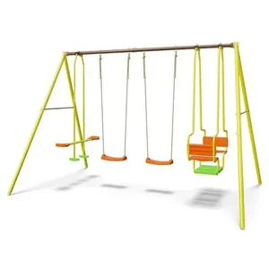 FATMOOSE Aire de Jeux FruityForest Fun XXL portique en Bois avec balançoire et Toboggan Vert Sauge, Tour d'escalade pour Enfants avec bac à Sable, échelle et Accessoires de Jeu pour Le Jardin