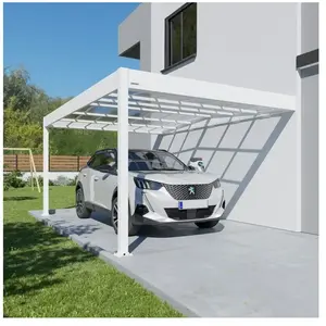 Kover Carport adossé aluminium Blanc Trigano - LIBECCIO WALL - 16 m²Vendu parcdiscount