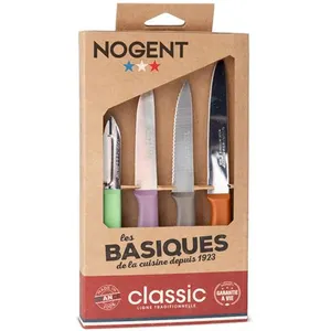 Comparateur de prix : Coffret de 3 couteaux et un éplucheur Nogent 3 Etoiles 00098v