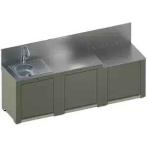 Cuisine extérieure ENO Cuisine CLASSIC 3 modules-Sauge pas cher