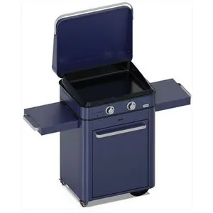 Plancha gaz ENO Enosign 65 chariot + Plancha bleu navy pas cher