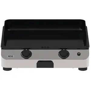 Comparateur de prix : Plancha Eno Fusion 60 Gaz 2 brûleurs 5000 W Noir et Inox