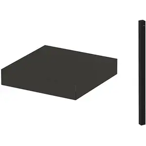 Modulo comptoir d'angle avec plateau et cornière gris cargo ENO pas cher