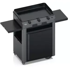 Plancha à gaz - ENO - Combo FUSION 75 - 3 brûleurs - Sur chariot - Gri...Vendu paramazon