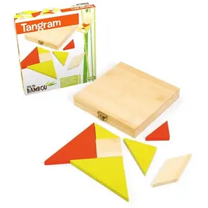 Jeujura - 66103- Jeux de Société-Tangram - Coffret en Bambou pas cher