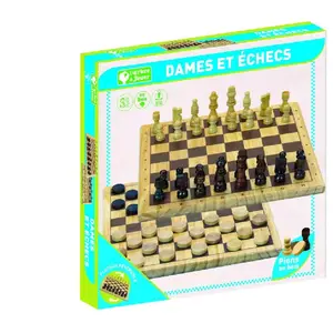 Comparateur de prix : Jeujura Jeu De Societe Jeux De Dames Et D'echecs En Bois