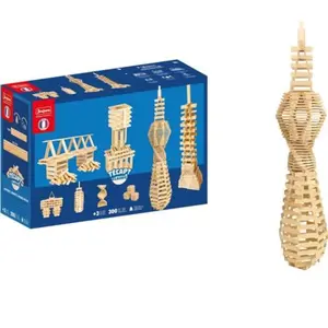 JEUJURA Jeu de construction en bois Tecap Classic 300 pièces équilibre