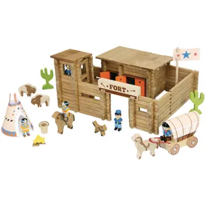 Jeujura Jeu De Construction Far West - Fort Et Indiens - 200 P pas cher