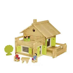 Jeujura - 8047- Jeux de Construction-Maison en Rondins - 175 Pieces pas cher