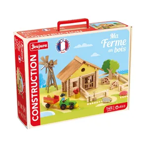 Comparateur de prix : Ma ferme en bois - Jeu de construction - JEUJURA - 145 pièces