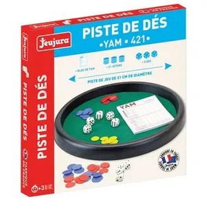 Comparateur de prix : JEUJURA - 8154 - PISTE DE DES - YAM - 421 - DIAMETRE 31 CM
