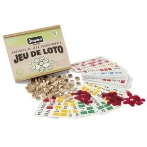 Jeujura - 8139- Jeux de Société-Jeu de Loto - Coffret en Bois pas cher