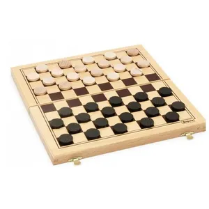 Comparateur de prix : Jeujura - 8131- Jeux de Société-Jeu de Dames - Coffret Pliant en Bois, Noir, Crème
