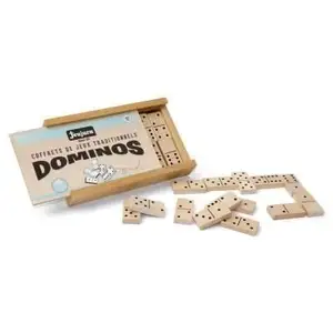 Comparateur de prix : Jeujura Jeu De Societe Dominos En Bois - Coffret En Bois