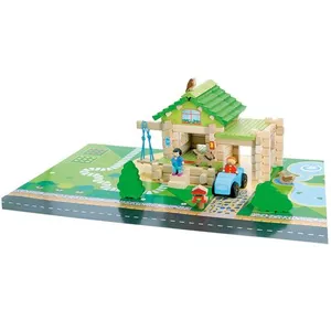 Jeu de construction Ma première maison avec voiture Jeujura pas cher