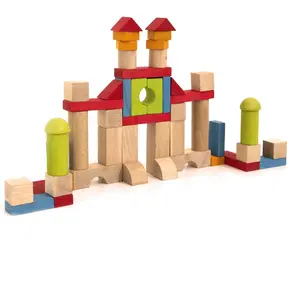 Jeujura Jeu De Construction Construire - Blocs - 52 P. En Bois pas cher